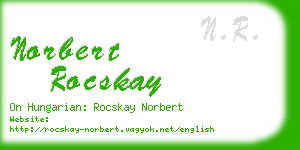 norbert rocskay business card